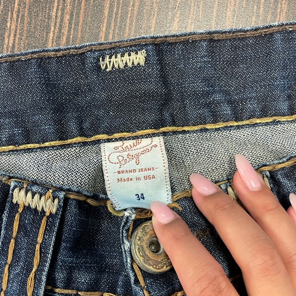 True Religion Vintage BILLY SUPER T Dark Blue Denim Jeans Made in USA - Picture 3 of 7